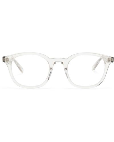 Saint Laurent Clear Sl588 Round Optical Glasses - Natural