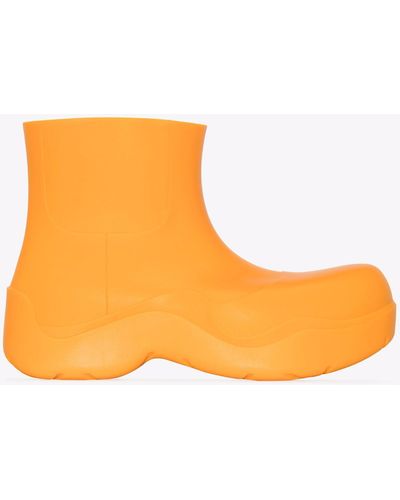 Bottega Veneta Puddle Rubber Ankle Boots - Orange