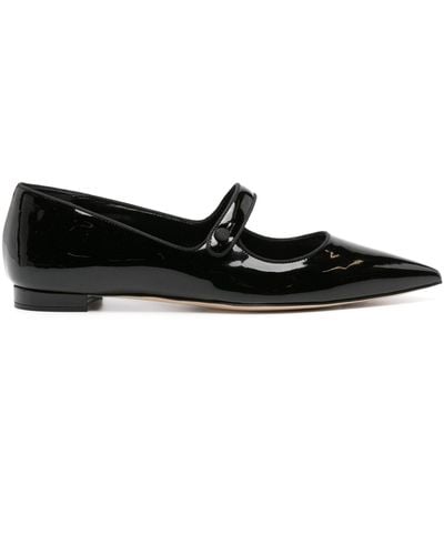 Manolo Blahnik Campari Ballerina Shoes - Women's - Calf Leather/rubber - Black