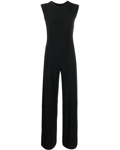 Norma Kamali Sleeveless Straight-leg Jumpsuit - Black