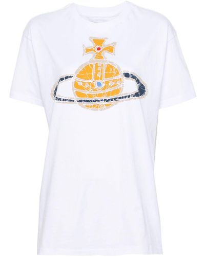 Vivienne Westwood Orb Print Cotton T-shirt - Unisex - Cotton - White