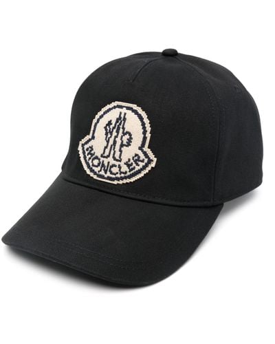 Moncler Logo-applique Cotton Baseball Cap - Black