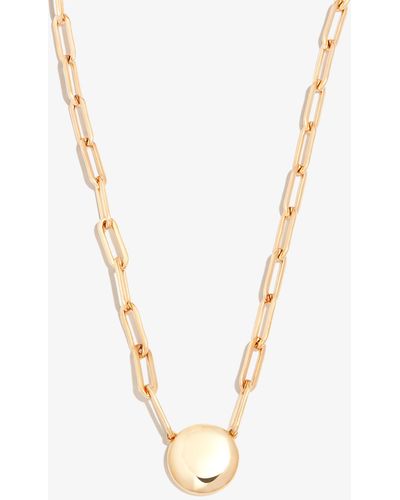 Loren Stewart Vermeil Puff Link Pendant Necklace - Metallic