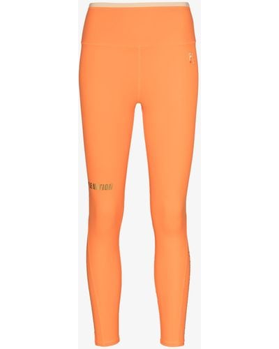 P.E Nation Uprise 7/8 leggings - Women's - Spandex/elastane/recycled Nylon/recycled Polyester - Orange