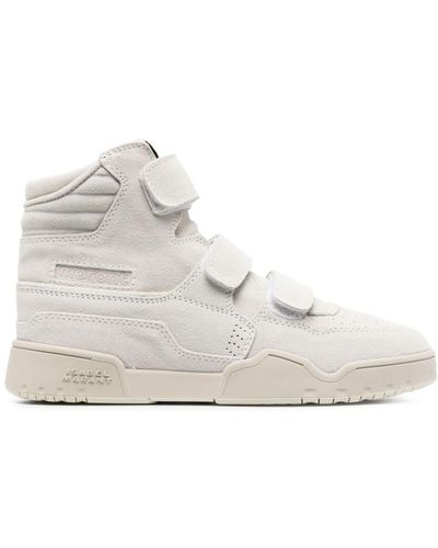Isabel Marant Logo-Patch Hi-Top Sneakers - White