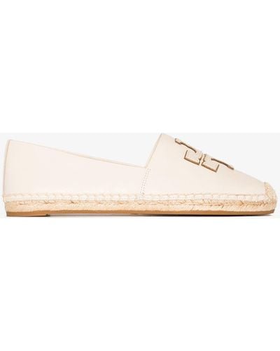 Tory Burch Neutral Ines Flat Leather Canvas Espadrilles - Multicolour