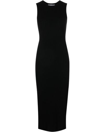 Reformation Basil Cashmere Sleeveless Midi Dress - Black