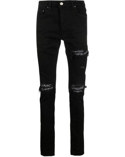 Amiri Mx1 Bandana Skinny Jeans - Black