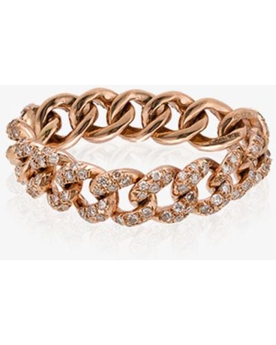 SHAY 18k Rose Gold Mini Link Diamond Ring - White