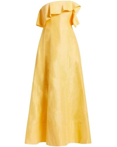 Aje. Shallows Strapless Gown - Yellow