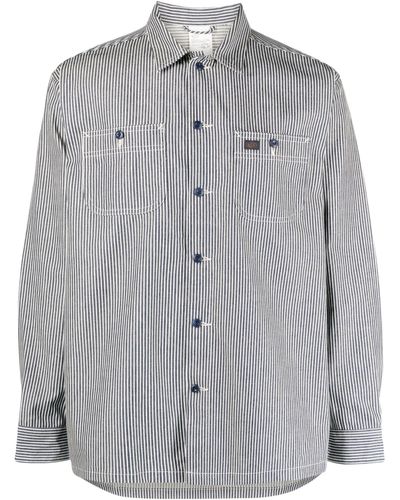 Nudie Jeans Vicent Striped Shirt - Gray