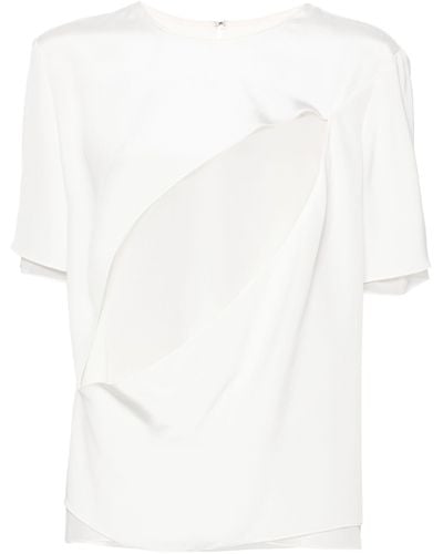 Peter Do Layered Silk T-shirt - Women's - Silk - White