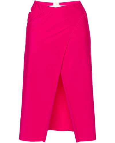 Versace Medusa Wrap Midi Skirt - Pink