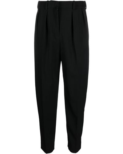 The Row Corby Wool Trousers - Black