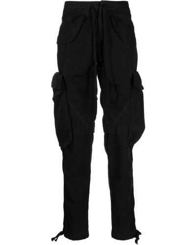 Greg Lauren Cotton Tapered Trousers - Black