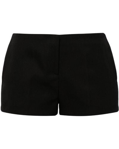 The Attico Tailored Wool Mini Shorts - Black