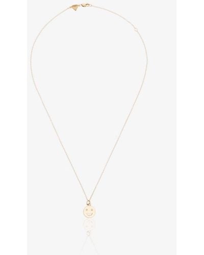 Alison Lou 14kt Yellow Gold Happy Face Necklace - Metallic