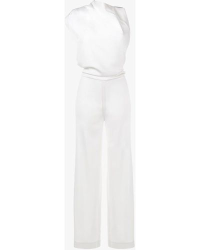 OSMAN Sleeveless Tailored Jumpsuit - White