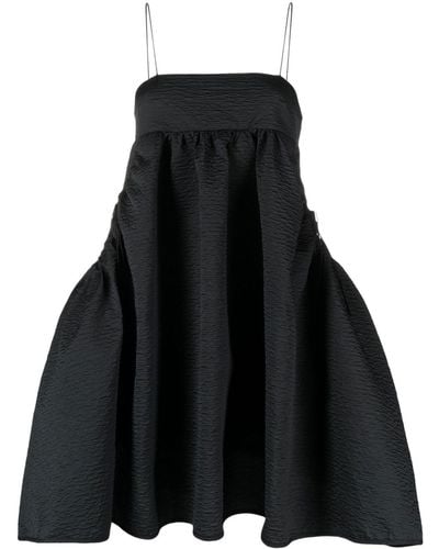 Cecilie Bahnsen Lisbeth Matelassé A-line Dress - Black
