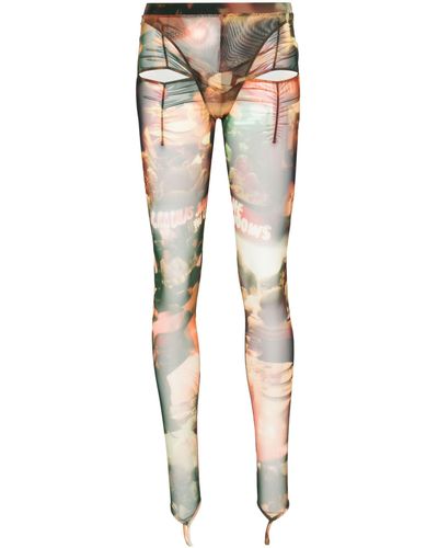 Puppets and Puppets Carly Graphic-print leggings - Women's - Polyester/elastane - Orange