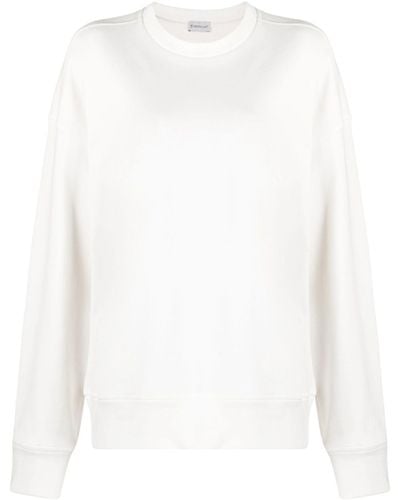 Moncler Logo-print Long-sleeve Sweatshirt - White