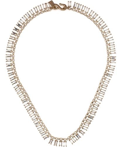 Kenneth Jay Lane -tone Crystal Necklace - Natural