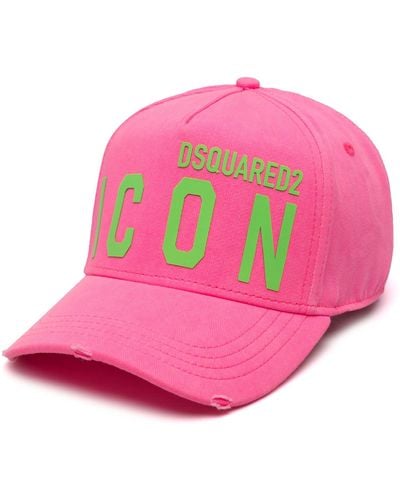 DSquared² Be Icon Baseball Cap - Men's - Cotton - Pink