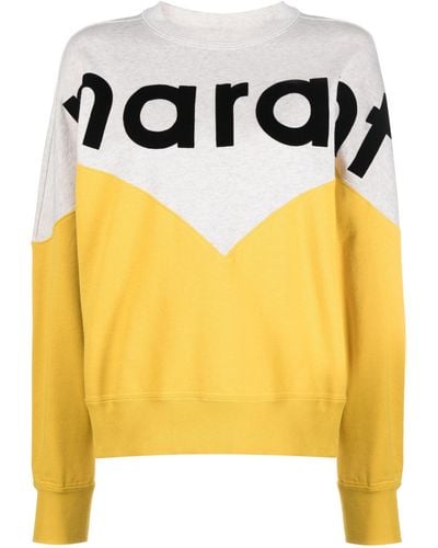 Isabel Marant Houston Crew-Neck Sweatshirt - Yellow
