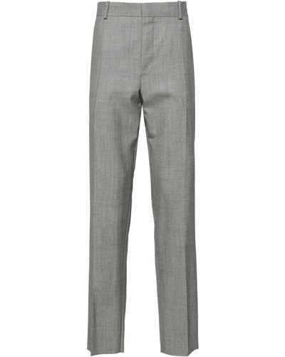 Alexander McQueen Wool Tailored Trousers - Grey