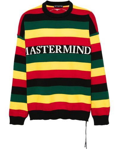 Mastermind Japan Rasta Striped Sweater - Black