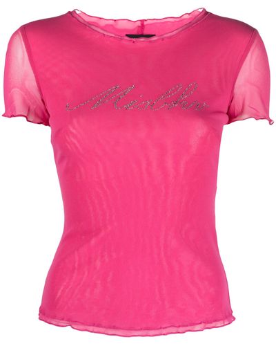 MISBHV Logo Embellished T-shirt - Pink