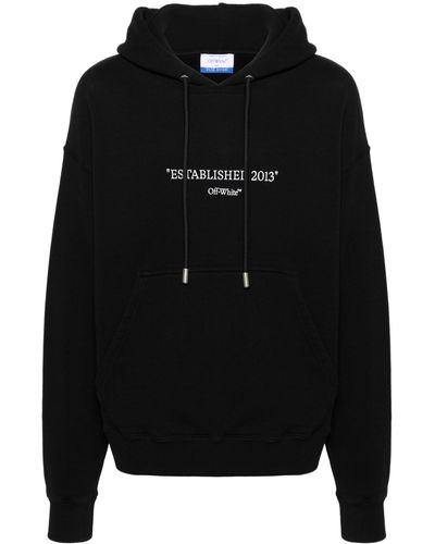 Off-White c/o Virgil Abloh Est 2013 Skate Cotton Hoodie - Men's - Cotton - Black