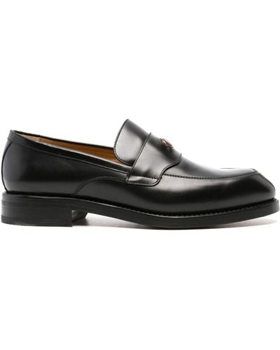 Gucci Interlocking G Leather Loafers - Men's - Leather - Black