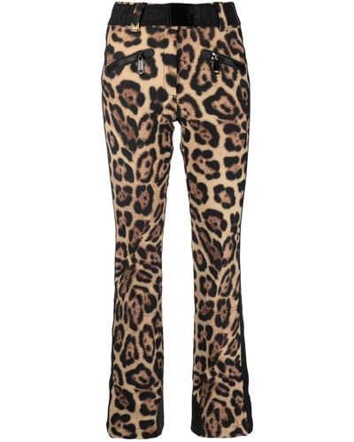 Goldbergh Brown Purr Leopard-print Ski Trousers - Black