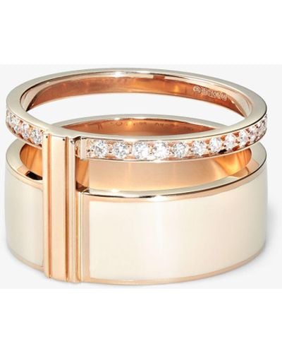 Repossi 18k Rose Gold Berbere Chromatic Diamond Ring - Women's - Diamond/18kt Rose Gold/enamel - Pink