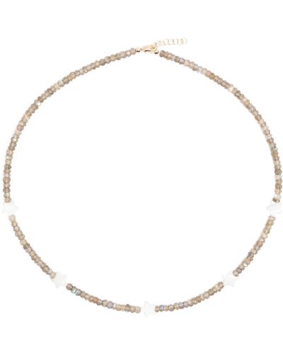 Roxanne First 9k Yellow Gold The Starry Eyed Beaded Necklace - Women's - Crystal - White