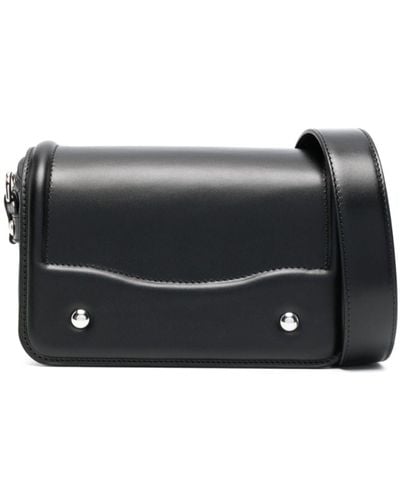 Lemaire Ransel Mini Leather Satchel Bag - Unisex - Calf Leather/cotton - Gray