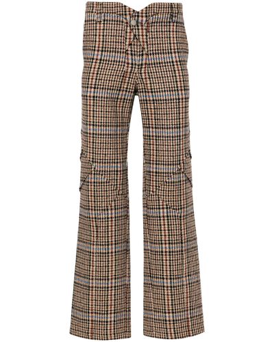 AV VATTEV Brown Jukebox Mid-rise Straight-leg Trousers - Men's - Wool/viscose - Grey