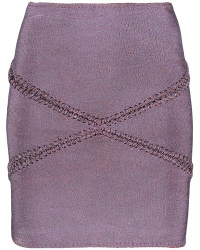 Isa Boulder Mirror Mini Skirt - Purple