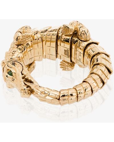 Bibi Van Der Velden 18k Yellow Gold Alligator Wrap Ring - Metallic
