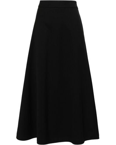 Wardrobe NYC A-line Wool Skirt - Black