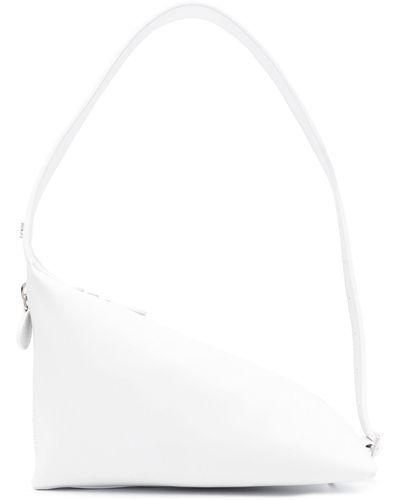 Courreges The One Leather Shoulder Bag - White