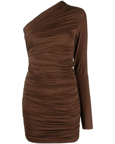 GAUGE81 Pila One-sleeve Minidress - Brown