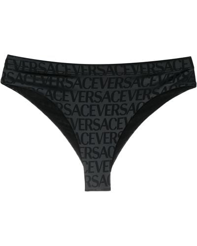 Versace Allover-print Briefs - Black