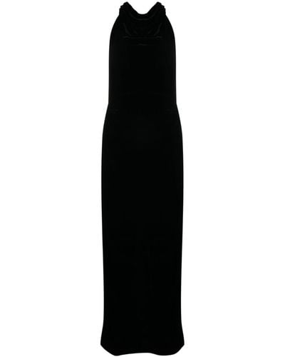Proenza Schouler Faye Velvet Maxi Dress - Women's - Cupro/rayon/viscose - Black