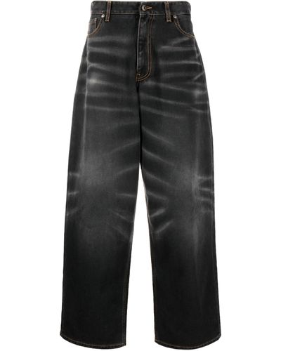 Y. Project Washed Wide-leg Jeans - Black