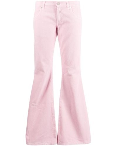 ERL Corduroy Flared Trousers - Pink