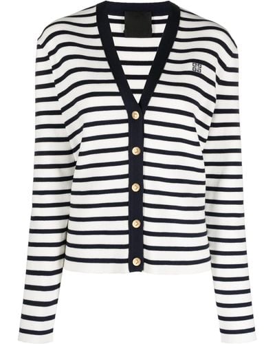 Givenchy Blue Sailor Striped Cardigan - White