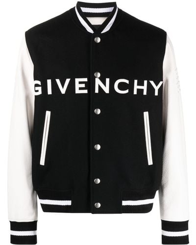 Givenchy Logo-appliqué Varsity Jacket - Black