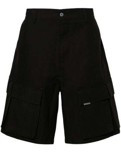 Represent Cotton Cargo Shorts - Black